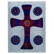 Via Crucis tile for the Church of S.Cecilia in Milan (1968) - Series of 14 Murrino glass and engraved aluminum tiles 21,7x29,6 in