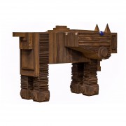 Trojan Horse - Corten Iron -
 h 49×39×78 in - 2014