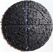 Computer Rose Window n. 02 - Multi thickness  wood, wax colours, temperas - ⌀ 55,11 in -1990, Private Collection, Padua