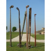 Golf Clubs (2006) - Bronze, lost wax casting - h 70,9/88,6 in