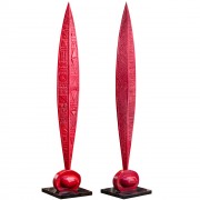 Red Feather - Bronze, lost wax casting - h 79 in - 2016