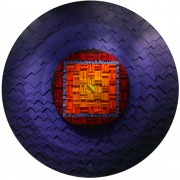 Sun - Rose-window n.16 - Vitreous enamel mosaic and multi-thickness wood - ⌀ 67 in - 1999 - Private collection