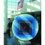 Sun Rose-window n.8 - Vitreous enamel mosaic - ⌀ 79 in - 1998 - City Hall of Aventura, Florida, USA