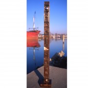 Stele n.2 Side A - Bronze, lost wax casting - h 53x5 in - 2002