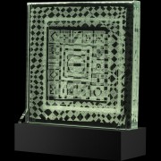 Light Sculpture 04 - Engraving on industrial plate glass - 10x10 in - 2018