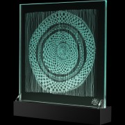 Light Sculpture 09 - Engraving on industrial plate glass - 14,8x14,8 in - 2017