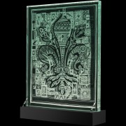 The Lily of Florence - Engraving on industrial plate glass - 15,8x19,7 in - 2018