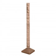 Totem - Foglia d'oro e acrilici su legno scolpito - h 215 cm - 2020