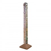 Totem - Foglia d'oro e acrilici su legno scolpito - h 215 cm - 2020