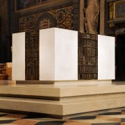 Altar (2022) -  Engraved marble and bronze