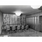 The Velieri in its original location, the Meeting Room of Banco di Roma in Bari. Photo from the Archivio Potenza.